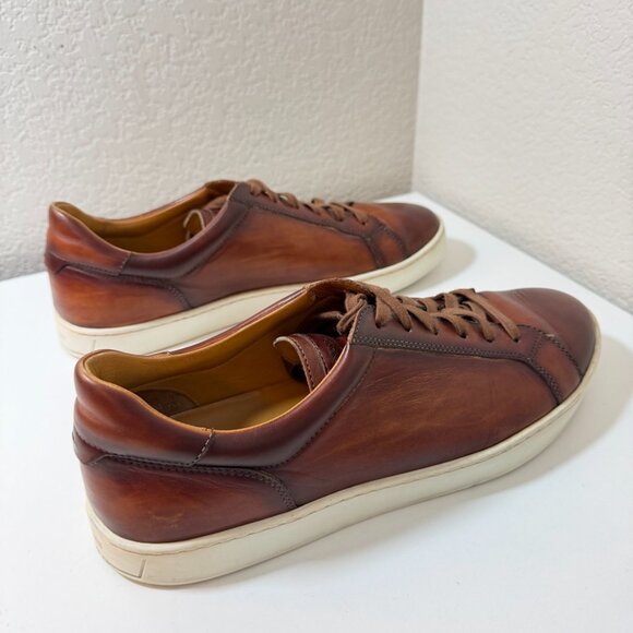 Magnanni Costa Lo Sneaker Cognac Calfskin Leather Size 12 Retails $450 - EUC! - Picture 8 of 16
